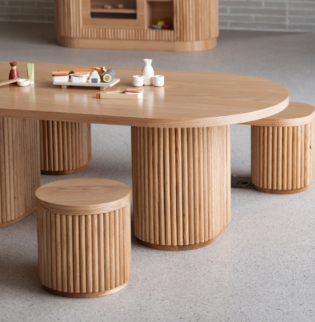 Fluted Oval Dining Table
