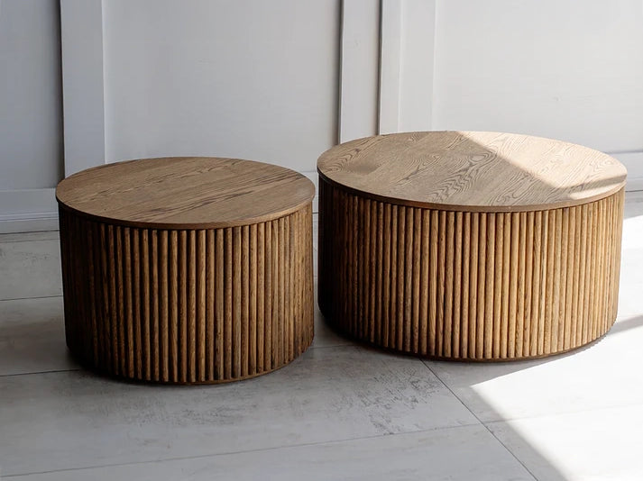 Fluted Round Coffee Tables