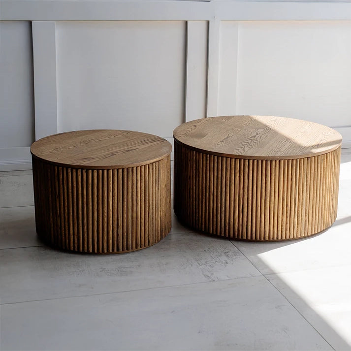 Fluted Round Coffee Tables