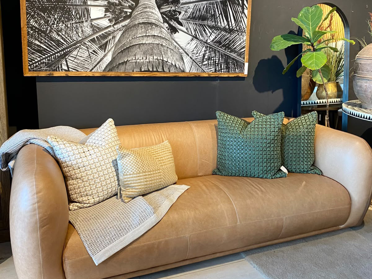Puff Leather Sofa