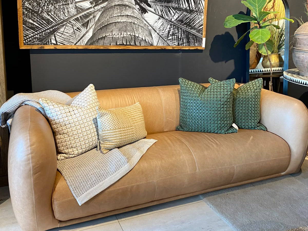 Puff Leather Sofa