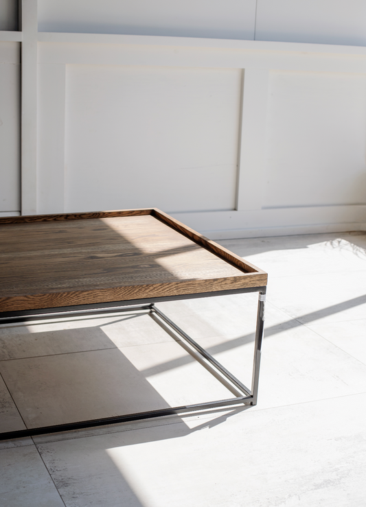 Oak tray coffee table