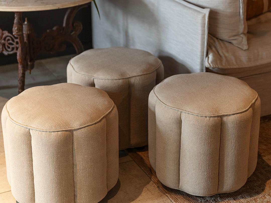 Scallob Shape Ottomans