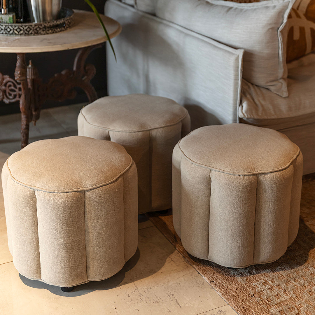 Scallob Shape Ottomans