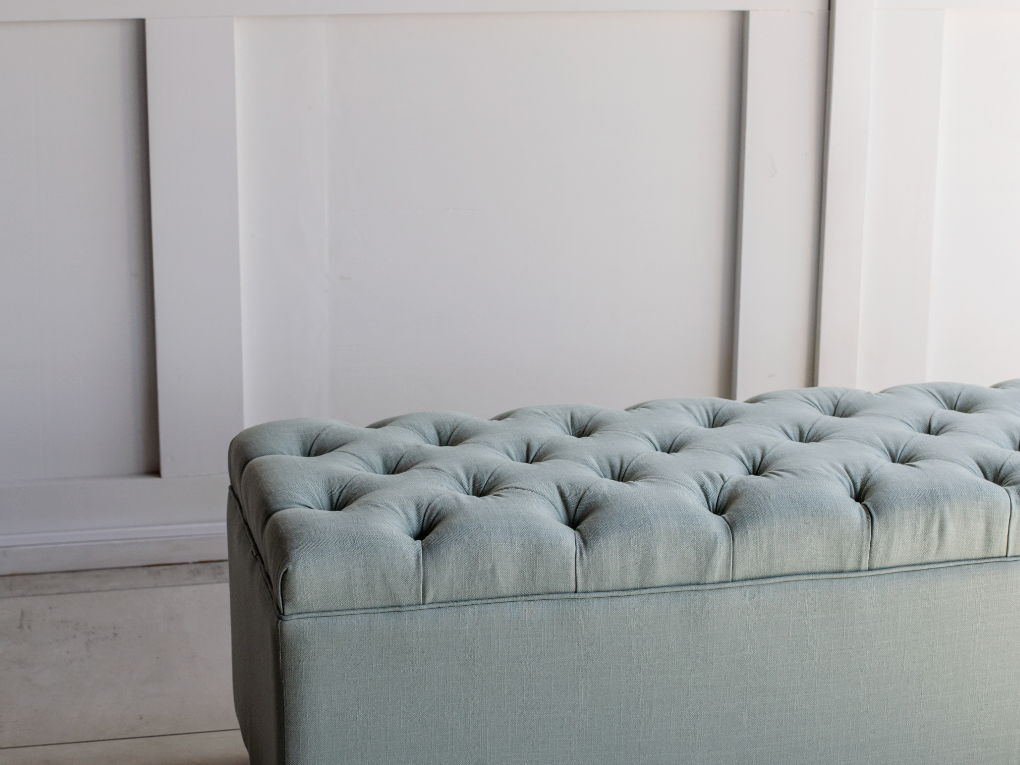 Deep Buttoned Storage Ottoman